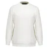 Smart And Joy Textured White Knit Jumper - White In White