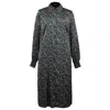 Smart And Joy Women's Abstract Print Retro Shirt-dress - Green In Black