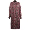 Smart And Joy Women's Abstract Print Retro Shirt-dress - Red In Multi