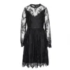 Smart And Joy Women's All Over Lace Dress - Black In Black