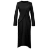 Smart And Joy Women's Asymmetric Structural Lines Dress - Black In Black