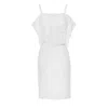 Smart And Joy Women's Bardot Lace Trim Off-shoulder Mini Dress - White In White
