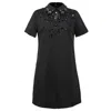 Smart And Joy Women's Beaded Straight Shirt  Dress - Black In Black