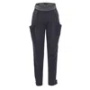 Smart And Joy Women's Bi-material Tapered Pants - Grey In Grey