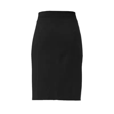 Smart And Joy Women's Black Basic Straight Jersey Skirt