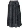 Smart And Joy Women's Flared Dot Print Skirt - Black In Black
