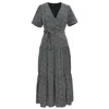 Smart And Joy Women's Black Liberty Print Cross-heart Dress In Black