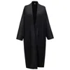 Smart And Joy Women's Black Long Kimono Style Cardigan In Black