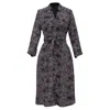 Smart And Joy Women's Black Minimalist Printed Tea Dress - Navy & Pink In Black