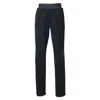 Smart And Joy Women's Black Suede And Satin Pants In Black