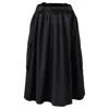 Smart And Joy Women's Blue Flared Cotton Skirt - Navy