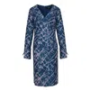 Smart And Joy Women's Blue Graphic Print High Waist Dress In Blue