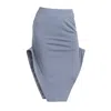 Smart And Joy Women's Blue High Side Slits Pencil Skirt In Blue