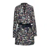 Smart And Joy Women's Blue Leaves Print Tunic Dress In Blue