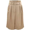 Smart And Joy Women's Brown High Waist Bermuda Shorts In Brown