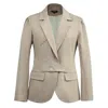 Smart And Joy Women's Brown Micro Houndstooth Strap-on-side-waist Jacket - Beige In Brown