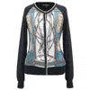 Smart And Joy Women's Cardigan Printed In Front -blue In Blue