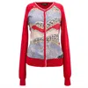 Smart And Joy Women's Cardigan Printed In Front -red In Red
