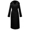 Smart And Joy Women's Classic Trench Coat With One Flap - Black In Black