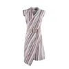 Smart And Joy Women's Crossed Panels Tailor Dress