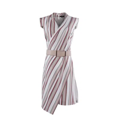 Smart And Joy Women's Crossed Panels Tailor Dress In Gray