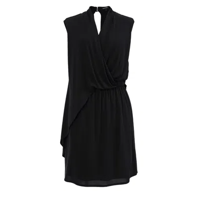 Smart And Joy Women's Drapy Asymmetrical Dress - Black