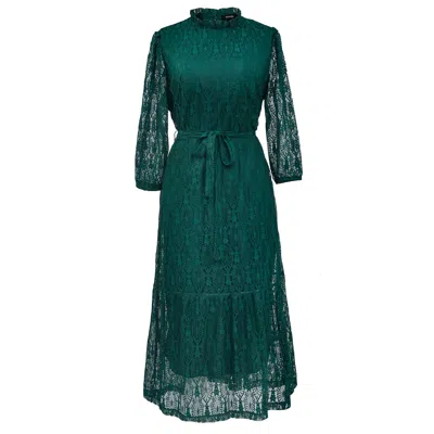 Smart And Joy Women's Fit-and-flare Lace Dress - Green