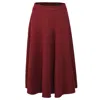 Smart And Joy Women's Flared Knee-length Skirt - Red In Red
