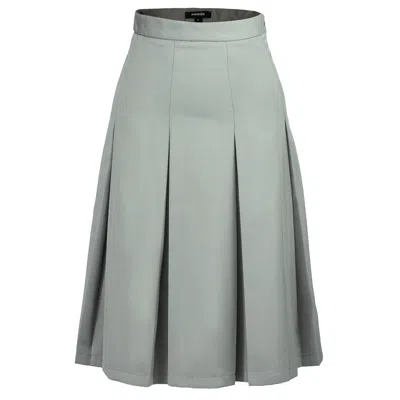 Smart And Joy Women's Flared Pleats Skirt - Grey In Gray