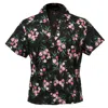 Smart And Joy Women's Flower Print Crop Shirt In Black