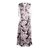 Smart And Joy Women's Geometrical Print Midi Wrap Dress