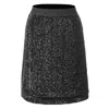 Smart And Joy Women's Glitter Mini Skirt - Black In Black
