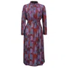 Smart And Joy Women's Graphic Print Midi Blouse-dress