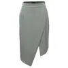 Smart And Joy Women's Green Asymmetric Crossed Panel Skirt - Mint In Green