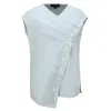 Smart And Joy Women's Green Double Breasted Pleated Asymmetric Top - Mint In Green