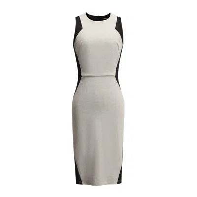 Smart And Joy Women's Grey Bi-color Block Bodycon Short Dress