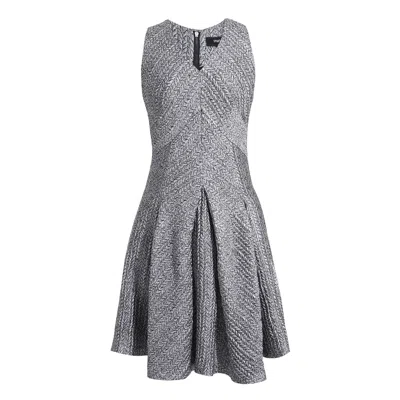Smart And Joy Women's Grey Fit-and-flare Jacquard Dress