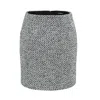 SMART AND JOY WOMEN'S GREY STRAIGHT SHORT TWEED SKIRT