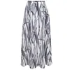 Smart And Joy Women's Lacing On Side Trapeze Midi Skirt - Grey In Grey