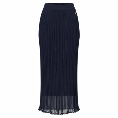 Smart And Joy Women's Long Ribbed Knit Skirt Grey