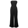 Smart And Joy Women's Minimalist Bustier Jumpsuit - Black In Black