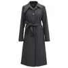 Smart And Joy Women's Minimalist City Coat - Black In Black