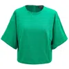 Smart And Joy Women's Minimalist Crop Cotton T-shirt - Green In Green