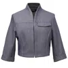 Smart And Joy Women's Minimalist Crop Jacket- Grey In Grey