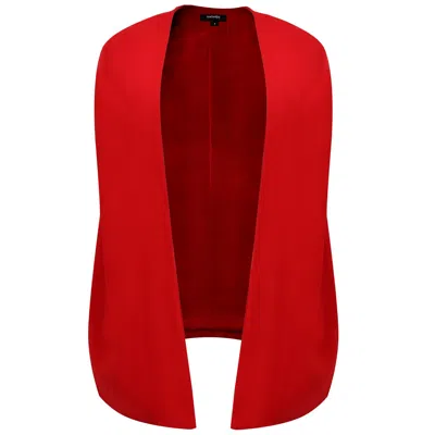 Smart And Joy Women's Minimalist Evening Cape - Red