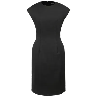Smart And Joy Women's Minimalist Tailor Dress - Black