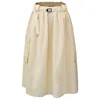 Smart And Joy Women's Neutrals Flared Cotton Skirt - Cream