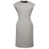Smart And Joy Women's Neutrals Minimalist Tailor Dress - Light Grey