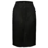 Smart And Joy Women's Pencil Cotton  Skirt - Black In Black