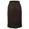 Smart And Joy Women's Pencil Cotton  Skirt - Brown In Brown